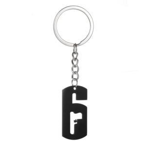 Accessoires Créatifs Arc-en-ciel pour Films et Télévision Populaires Européens et Américains Collier pendentif en alliage 6 Alloy avec chaîne en corde noire R6 et porte-clés - Product Image 6