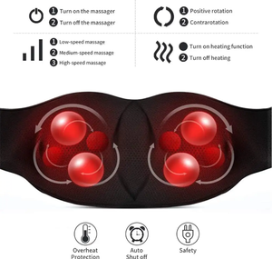 เครื่องนวดคอไหล่เพื่อสุขภาพเครื่องนวดหลังชิอัตสึสำหรับบรรเทาอาการปวดกล้ามเนื้อของร่างกายเนื้อเยื่อลึก - Product Image 4