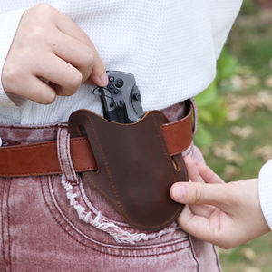 غمد سكين جلدي قابل للطي محمول بحزام سكين بحلقة حافظة للخصر سكين محفظة جراب EDC - Product Image 5