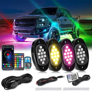 Luci LED RGB a Fascio Diffuso DC 9-16V 5050 con 12 LED e IP67 per Veicoli Fuoristrada, SUV, ecc. - Product Image 2