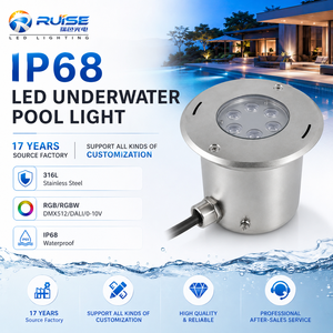 Luz <span class=keywords><strong>LED</strong></span> Sumergible para Piscina, <span class=keywords><strong>Cascada</strong></span> de Color RGBW, Acero Inoxidable 304, DMX512, IP68, Resistente al Agua - Product Image 1