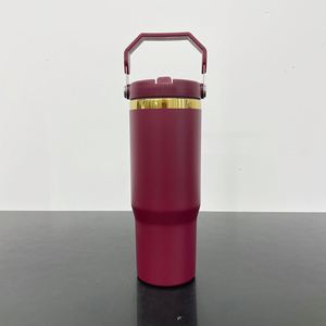 Gobelet de voyage isotherme 30oz plaqué or avec couvercle à clapet et paille, finition miroir, écologique et sans BPA, gravé au laser - Product Image 2