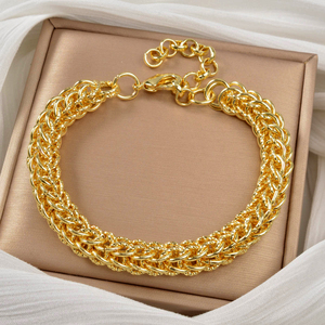 premium seamless woven cuban reflective glossy unisex <b>copper</b> factory wholesale <b>bracelets</b> - Product Image 1