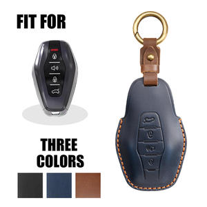 เคสกุญแจแบบวินเทจเหมาะสำหรับ X70M X95 X90เจ็ท X70pro ที่คลุมกุญแจหนังแท้ทำด้วยมือพร้อมหัวเข็มขัด - Product Image 1