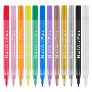 Graffiti Nail Art Pens Set Punkt ier werkzeuge für Acrylfarbe & Zeichen markierung stifte für Nagellack & Malerei - Product Image 3