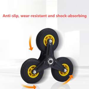 Chariot pliant simple portatif d'escalade d'<span class=keywords><strong>escalier</strong></span> Chariot en fer à 6 roues avec conception silencieuse à trois roues OEM personnalisable - Product Image 3