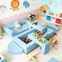 Konvertierbares, faltbares, modulares Kleinkind-Spielzimmer, Wohnzimmer, Kinder-Spielsofa aus weichem Schaumstoff, Kletter-Sofa-Set, Schlafsofa