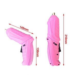 Ananke Tools Nouveau tournevis électrique portable à batterie lithium, kit de perceuse sans fil 47 pièces pour bricolage, 3.6V 3.5N/m couple maximal, rose acier - Product Image 2