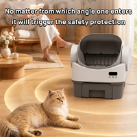 Caixa de Areia Inteligente para Gatos com Abertura Superior, Autolimpante, Controle por APP, Grande Capacidade, Fábrica OEM