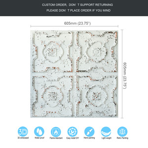 Gạch Trần, gạch trần thả 24x24, cho nhà cắt tóc pl87 đau khổ nứt màu trắng đen - Product Image 3