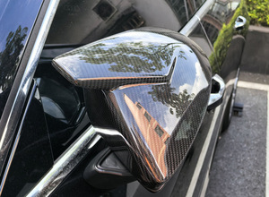 Coque de rétroviseur en fibre de carbone sèche ABT pour Audi A6 C8 A8 S8 A7 S7 S6 RS6 Noir - Product Image 6