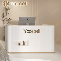 Yoocell nouvel arrivage bureau de réception rose comptoir de comptoir moderne design créatif bureau salon de coiffure table de réception