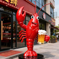 Sculpture géante en fibre de verre personnalisable pour extérieur : Crabe ou Homard