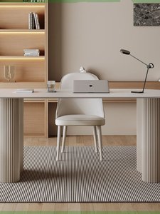 Mesa de Computadora Metálica de Estilo Simple, Color Blanco Puro, Estilo Nórdico Moderno para el Hogar, Superficie de Tablero Artificial, Plegable, Ecológica, Pequeña - Product Image 2