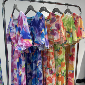 Nouvelle Collection : Robes de Soirée Confortables et Respirantes en Chiffon Imprimé de Dubaï pour Femmes – Tailles Variées, Modèle Tendance - Product Image 3