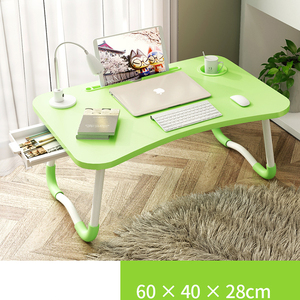 Escritorio ergonómico pequeño plegable portátil multifuncional para ordenador portátil para cama, comedor, escuela, sala de estar, uso al aire libre, hecho de MDF MFC - Product Image 2