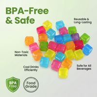 Glaçons en plastique réutilisables en vrac, qualité alimentaire, sans BPA, pour whisky, cocktails, bars, hôtels, restaurants, fournisseur OEM