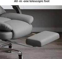 Chaise de bureau de direction en cuir de luxe à dossier haut, inclinable, pivotante, ergonomique, design moderne avec garantie de 3 ans