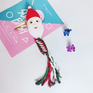 Jouet en peluche de Noël pour animaux de compagnie, jouet à mâcher pour chien, nettoyage des dents, bonhomme de neige, sapin, couronne, cadeau pour animaux de compagnie - Product Image 2