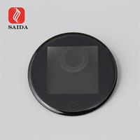 Disesuaikan bentuk bulat kaca Tempered 5% transparan layar Panel sentuh kaca