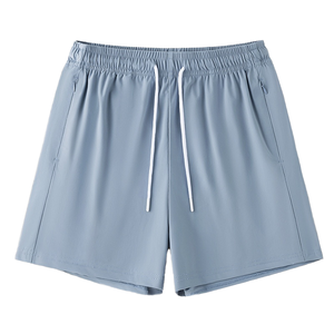 Short de plage d'été pour homme JAC22 Y8150, quatre points, léger, séchage rapide, respirant, taille élastique, uni, décontracté, mi-tricoté - Product Image 4