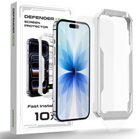En stock, livraison rapide, kit d'installation facile, protection d'écran en verre trempé incassable 9H pour téléphone portable pour 17 Pro Max 16