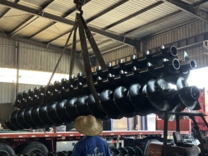 Mata Bor Spiral Kepala Datar Diameter 200mm Panjang 6m untuk Pengeboran Batu pada <span class=keywords><strong>Rig</strong></span> Pondasi Tiang, Paduan Baja yang Dikeraskan - Product Image 5