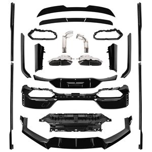 ABS Gloss nero B stile paraurti anteriore Sid gonne diffusore posteriore Spoiler per <span class=keywords><strong>BMW</strong></span> serie 7 <span class=keywords><strong>G70</strong></span> 2023 + kit carrozzeria <span class=keywords><strong>G70</strong></span> - Product Image 1