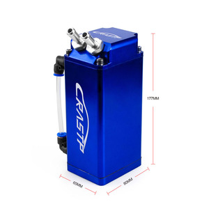 Crastp Oil Breather Can 65x80x177mm Bleu pour la modification automobile et les systèmes de réglage du moteur - Product Image 1