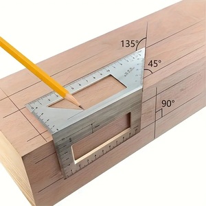 Multi-Functional Woodworking Ruler Measuring Tool for Carpentry 45 90 Degree Marking Ruler T-Shaped <strong>Combination</strong> <strong>Square</strong> - Product Image 4