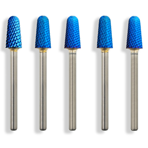 Foret à ongles en carbure de silicium conique bleu de 5,2 mm à coupe croisée pour manucure et dépose de vernis gel - Product Image 3