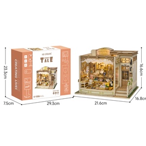 IIECREATE Nouveauté DIY Puzzle 3D en bois K-1086 Vitrine's Tale Bijouterie Maison miniature Faite à la main Cadeau d'anniversaire - Product Image 6