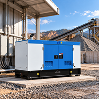 Générateur diesel silencieux à refroidissement par eau 15 kVA, 1500 tr/min, contrôle automatique de la tension, générateur silencieux