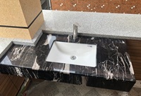 Marbre blanc naturel Silver Dragon de luxe avec des veines argentées fluides pour les comptoirs modernes de cuisine, de villa et d'extérieur