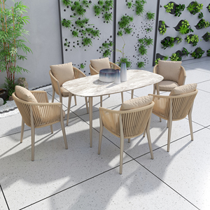 Ensemble de meubles de jardin patio <span class=keywords><strong>restaurant</strong></span> extérieur <span class=keywords><strong>terrasse</strong></span> bon marché Fuliu chaise de salle à manger extérieure tissée en corde meubles de chaise de <span class=keywords><strong>terrasse</strong></span> en corde - Product Image 4