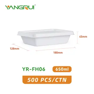 5 Compartment Sturdy Greaseproof Eco Bagasse Disposable Serving Paper Fast Food Tray Biodegradable Lunch Plate