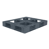 Nouvelle palette en plastique HDPE à six roulettes, à plateau ouvert, simple face, entrée 4 directions Euro, pour le stockage et la logistique