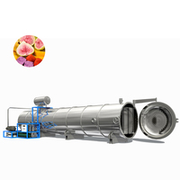Machine de lyophilisation industrielle contrôlée par PLC pour la production de chips de fruits, haute performance, économie d'énergie, en acier inoxydable, personnalisable