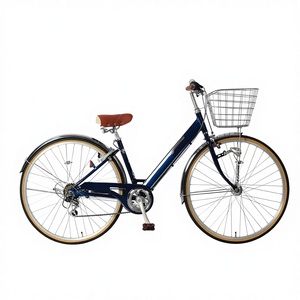 Vélo <span class=keywords><strong>de</strong></span> <span class=keywords><strong>ville</strong></span> 6 vitesses <span class=keywords><strong>de</strong></span> haute qualité, 27 pouces, pour adultes, avec panier, cadre en acier carbone, vente directe usine, pour femmes - Product Image 1