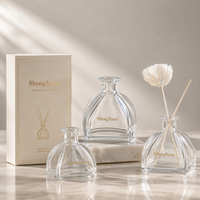 Flacon vide en verre pour diffuseur d'arômes avec bouchon et bâtonnets, pour huiles essentielles et parfums, 50ml, 100ml, 150ml, 250ml