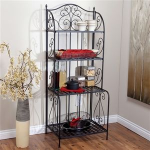 Étagère de cuisine pliable en métal à <span class=keywords><strong>4</strong></span> niveaux, robuste, pour four à micro-ondes, avec rangements pour pots et ustensiles - Product Image 1