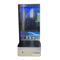Écran tactile capacitif OLED transparent avec batterie rechargeable, affichage numérique mobile, écran vertical ultra-fin