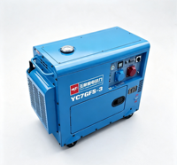 Générateur diesel silencieux 10 kVA, puissance nominale 6,5 kW, puissance maximale 7,5 kW, démarrage électrique portable, groupe électrogène diesel avec AVR, réservoir de carburant de 25 L, 230 V, 400 V, 50 Hz