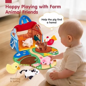 Giocattoli per Bambini <span class=keywords><strong>Fattoria</strong></span> Sorpresa Morbida con <span class=keywords><strong>Animali</strong></span> Imbottiti e Suoni Reali - Giocattoli Montessori Morbidi per Bambini - Product Image 5