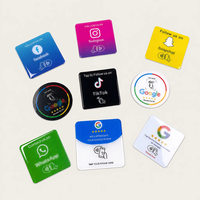 Carte NFC personnalisée en PVC acrylique avec puce 215, 13,56 MHz, adhésive, pour avis Google, idéale pour hôtels, restaurants et bars - Offre Spéciale