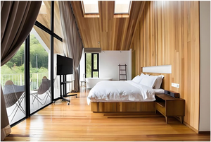 Maison préfabriquée <span class=keywords><strong>de</strong></span> luxe en acier et bois, très demandée, construction rapide, étanche, bureau, appartement <span class=keywords><strong>de</strong></span> luxe, chambre, villa, maison triangulaire - Product Image 6