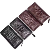 Tas Clutch Kulit Buaya Asli Berkualitas Tinggi Dompet Kulit Asli Anti Maling Pria Kapasitas Besar