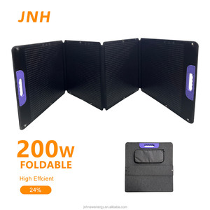 แผงโซลาร์พับได้ 4 ตอน 200w แบบพกพา พร้อมพอร์ต USB Type-C กันน้ำ IP65 ใช้งานได้ทันที - Product Image 1