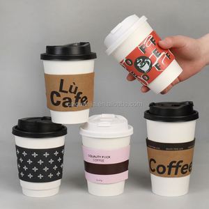 Juego de Vasos de Papel Kraft para Té con Leche, Personalizado con Logotipo, para Té de Limón, Café, con Nombre de Lugar, Desechable - Product Image 3