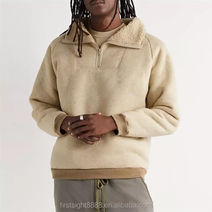 OEM Custom Fleece Lined Knitted <b>1</b>/4 Quarter <b>Zip</b> <b>Sweatshirt</b> for Men - Product Image 1